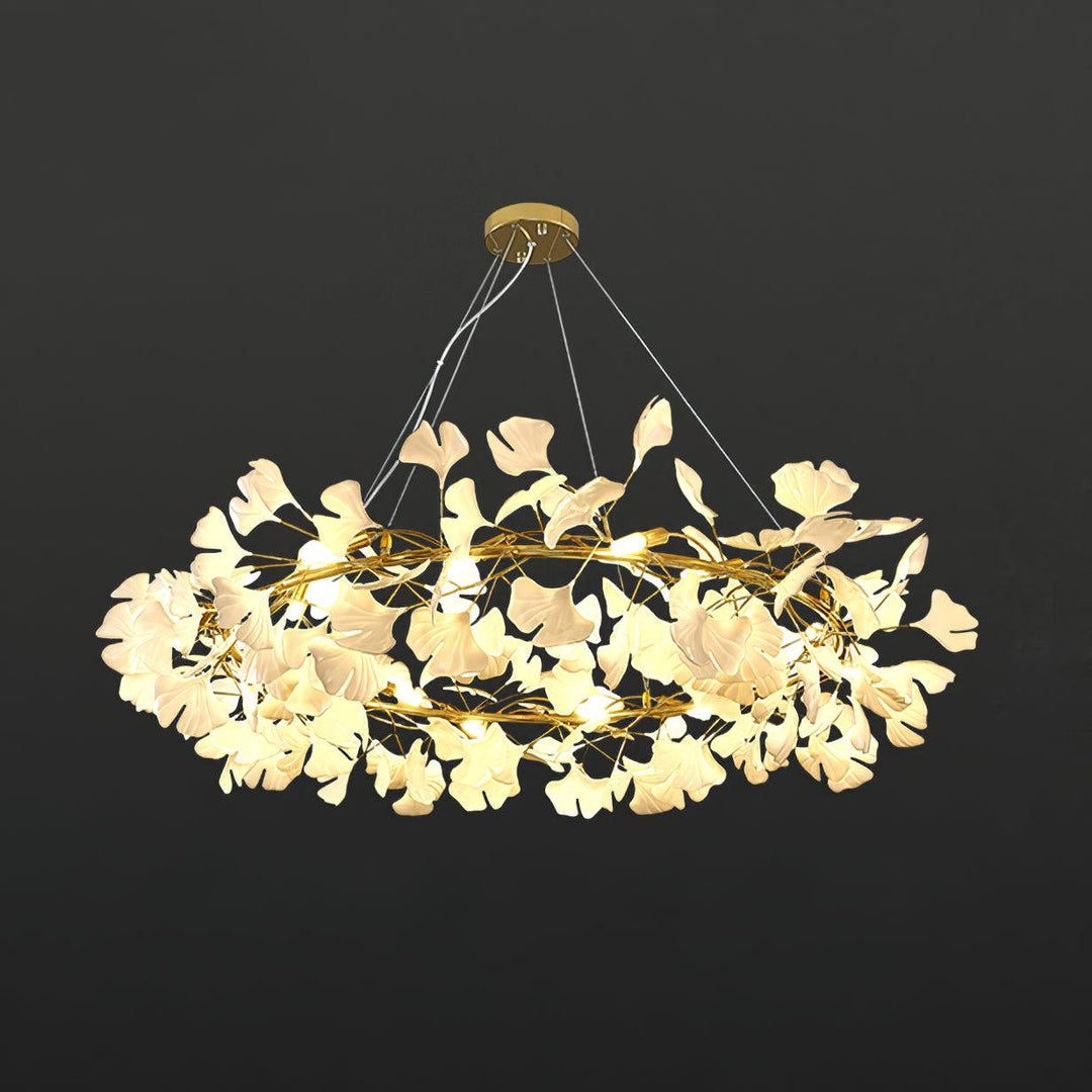 Olivia EarthenGlo Lampadario Art Deco bianco da cucina moderna, Metallo e Ceramica