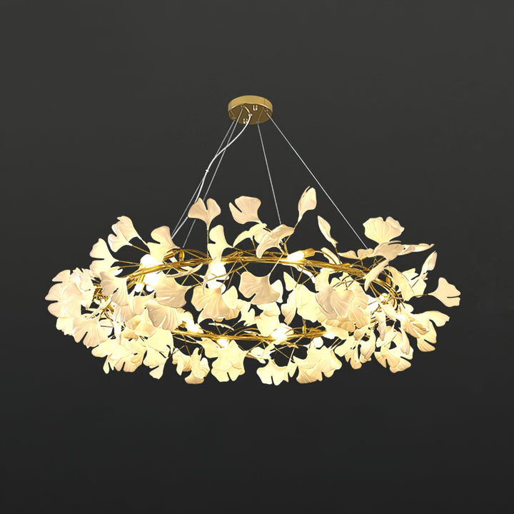 Olivia EarthenGlo Lampadario Art Deco bianco da cucina moderna, Metallo e Ceramica