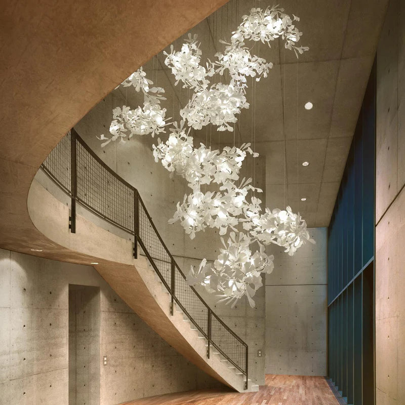 Olivia Design Bellissimo LED Lampade a Sospensione Irregolare Ginkgo Biloba Metallo Ceramico Soggiorno