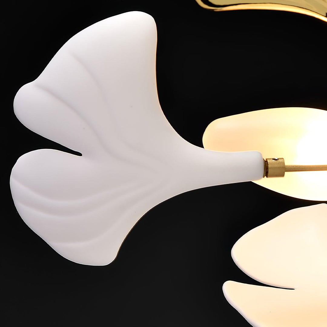 Olivia Design Bellissimo LED Lampade a Sospensione Ginkgo Biloba Oro Metallo Ceramico