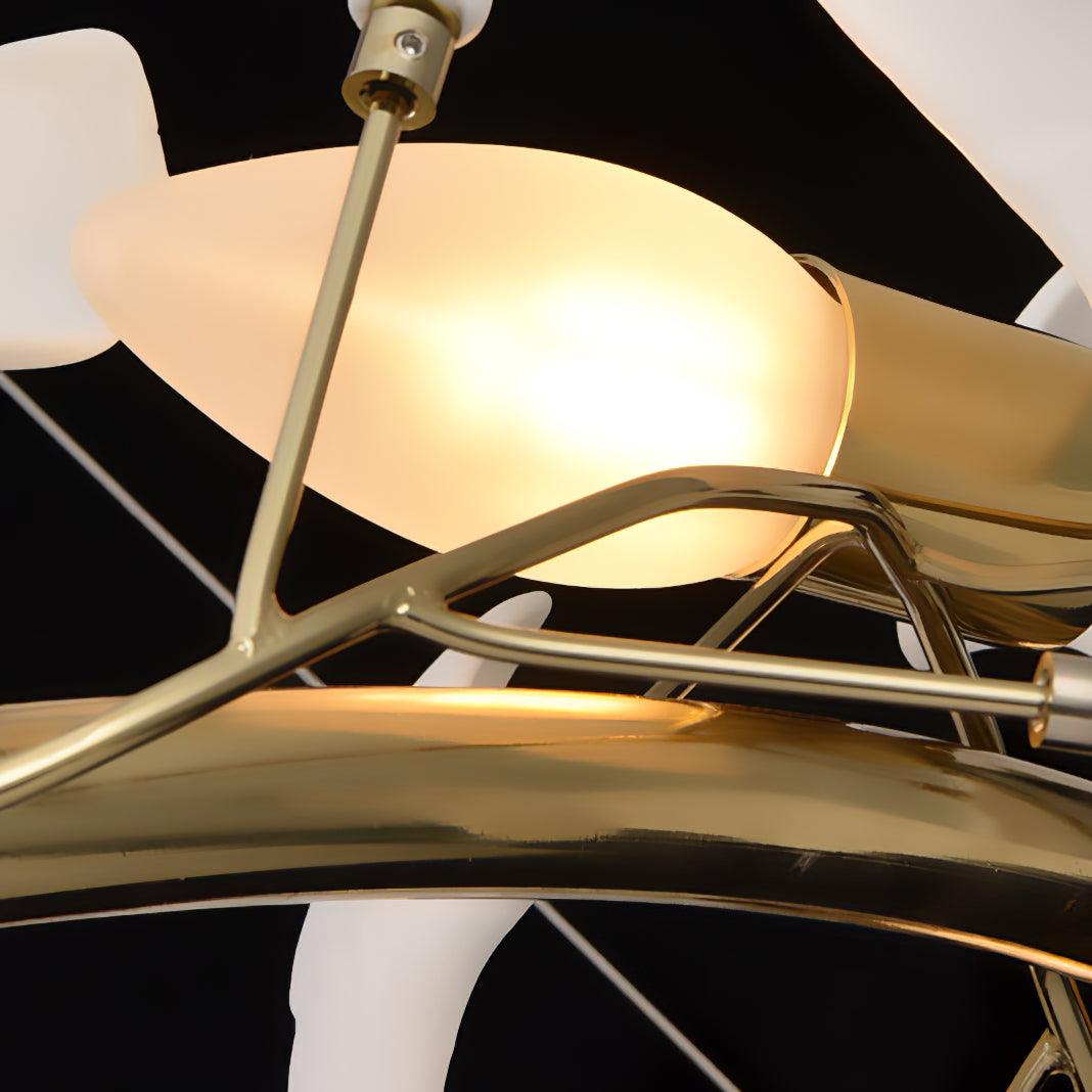 Gingko Ring lampadario Ceramica per scale lusso