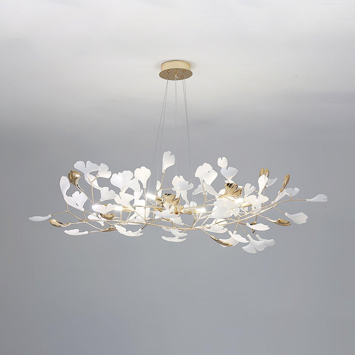 Eliinira lampadario Gingko Foglie in Ceramica con Struttura in Ferro