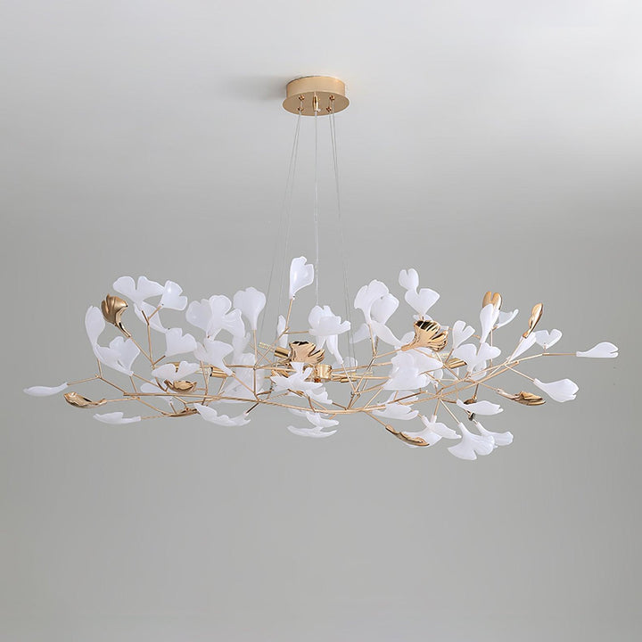 Eliinira lampadario Gingko Foglie in Ceramica con Struttura in Ferro