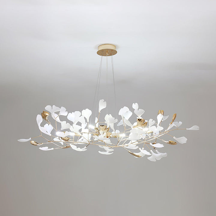Eliinira lampadario Gingko Foglie in Ceramica con Struttura in Ferro