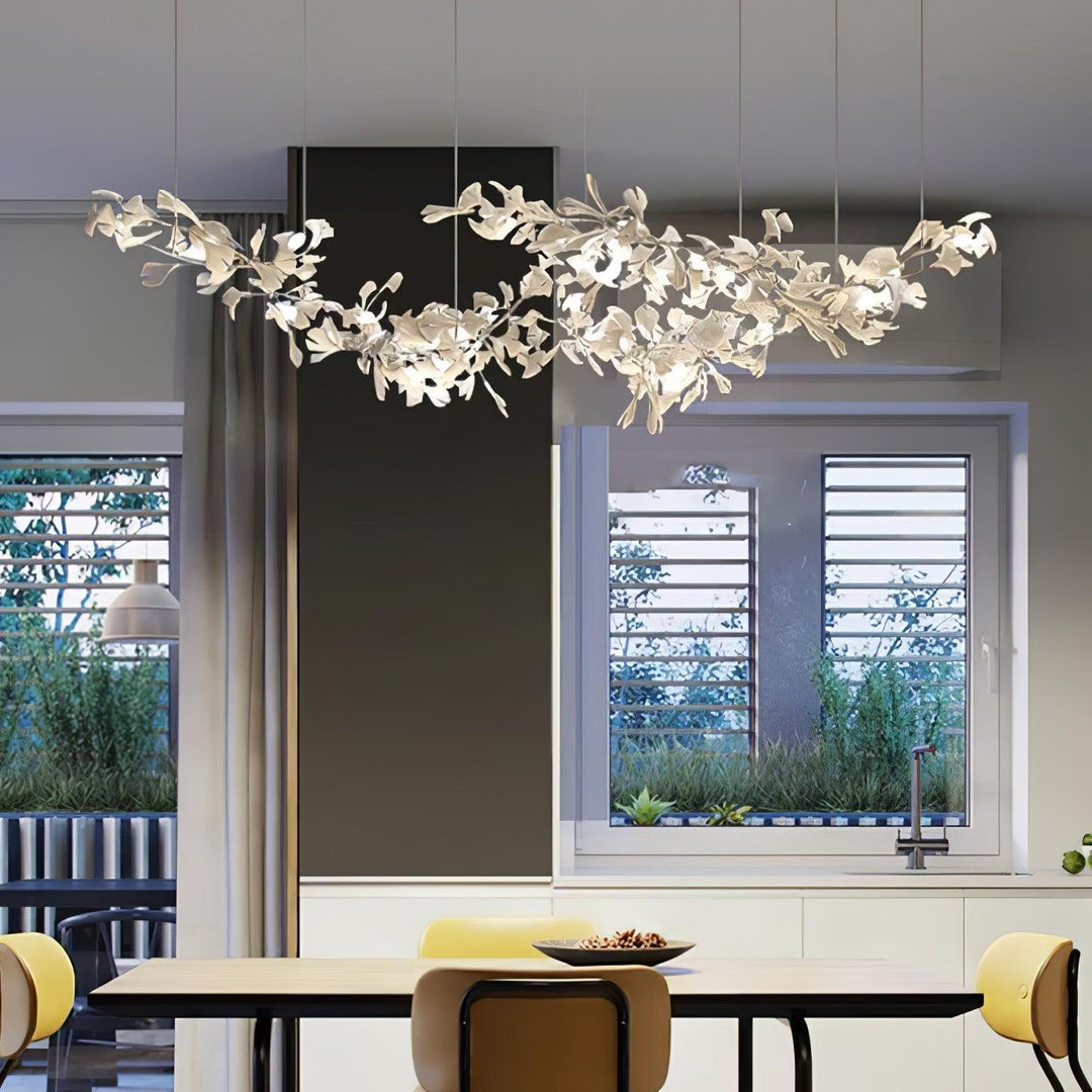 Double-Layer Ginkgo Ceramic lampadario