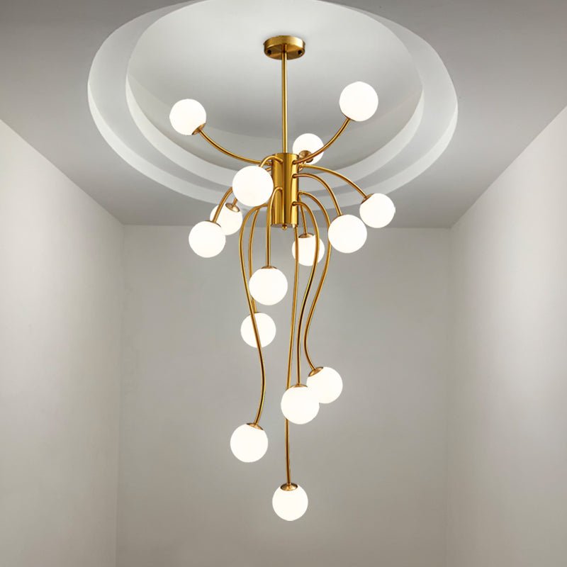 Astralyn lampadario globo in ottone