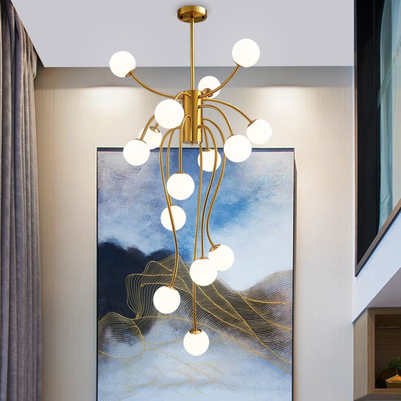 Astralyn lampadario globo in ottone
