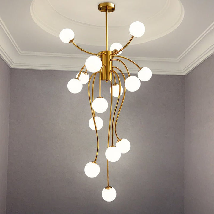Astralyn lampadario globo in ottone