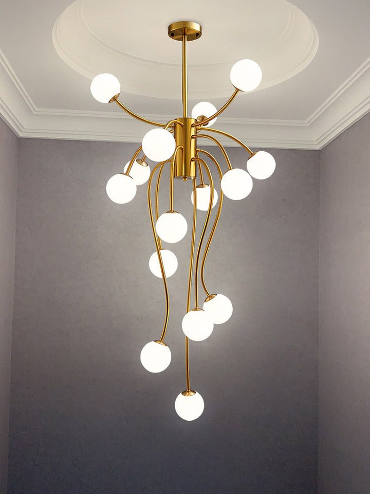 Astralyn lampadario globo in ottone