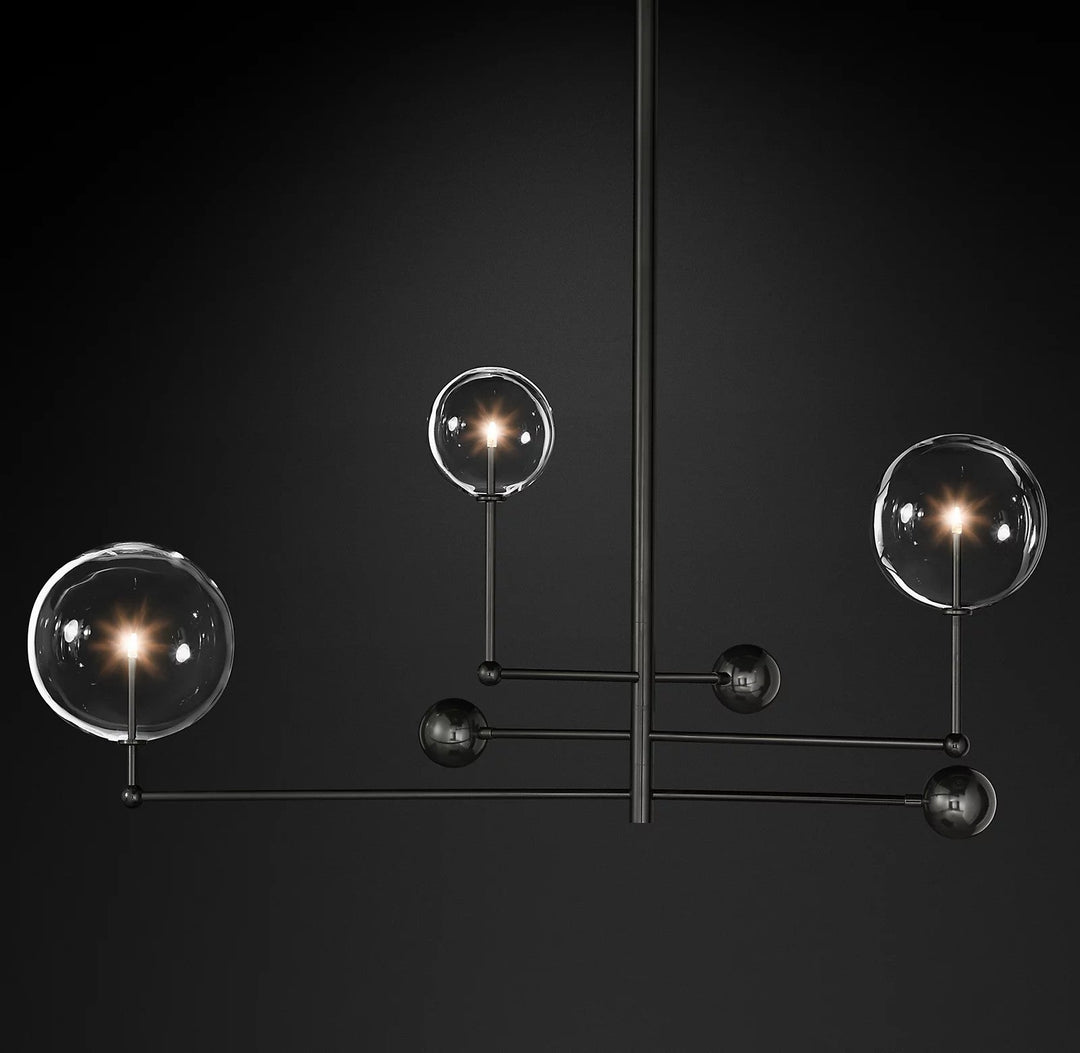 Orbit lampadario contemporaneo in vetro