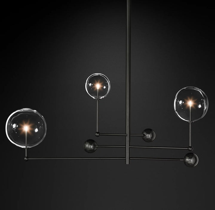 Orbit lampadario contemporaneo in vetro
