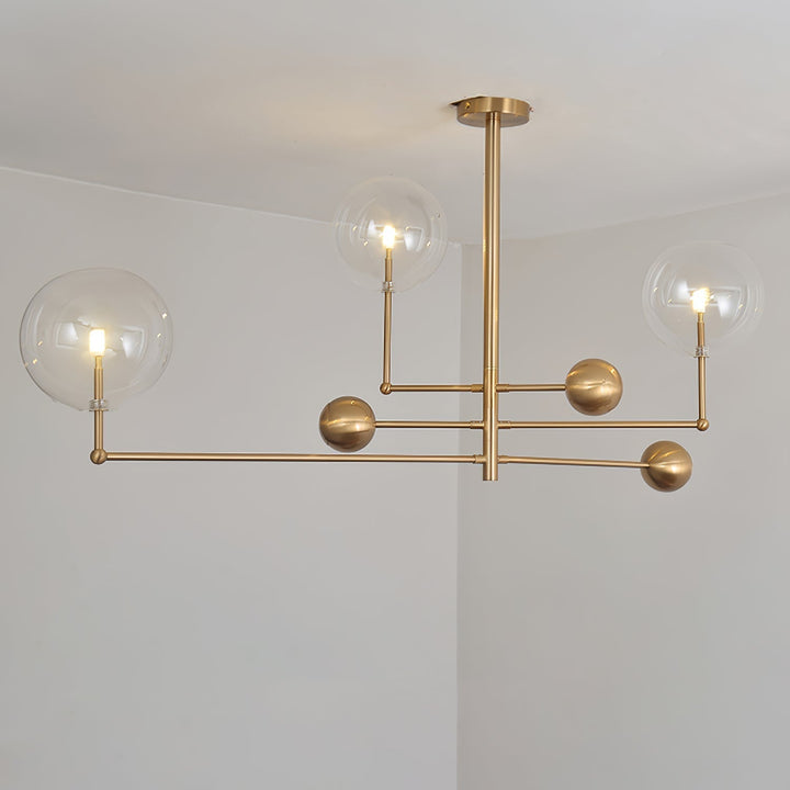Orbit lampadario contemporaneo in vetro