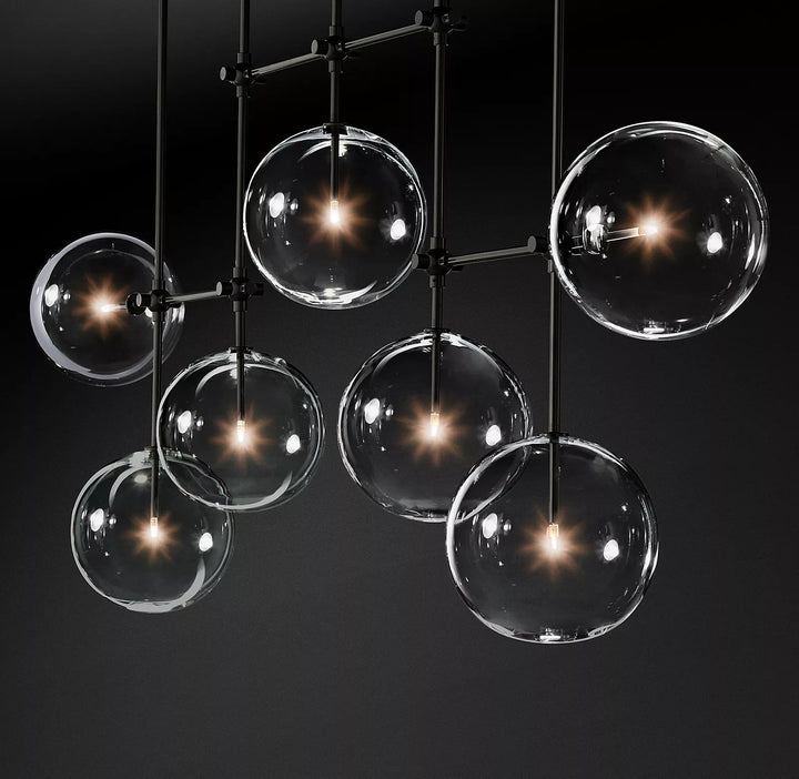Orbit lampadario contemporaneo in vetro