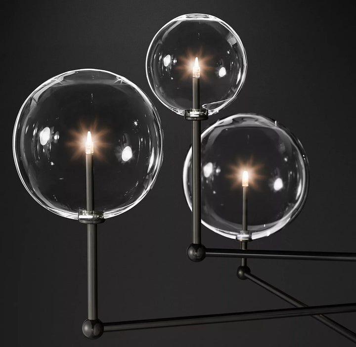 Orbit lampadario contemporaneo in vetro