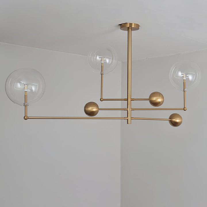 Orbit lampadario contemporaneo in vetro