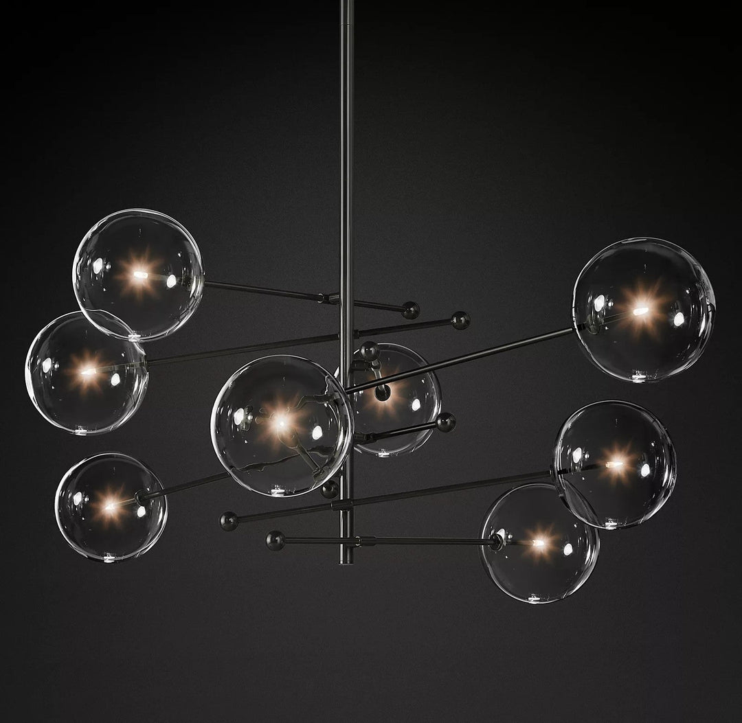 Orbit lampadario contemporaneo in vetro