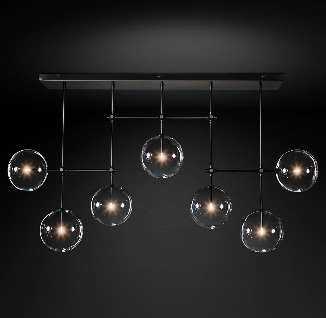 Orbit lampadario contemporaneo in vetro