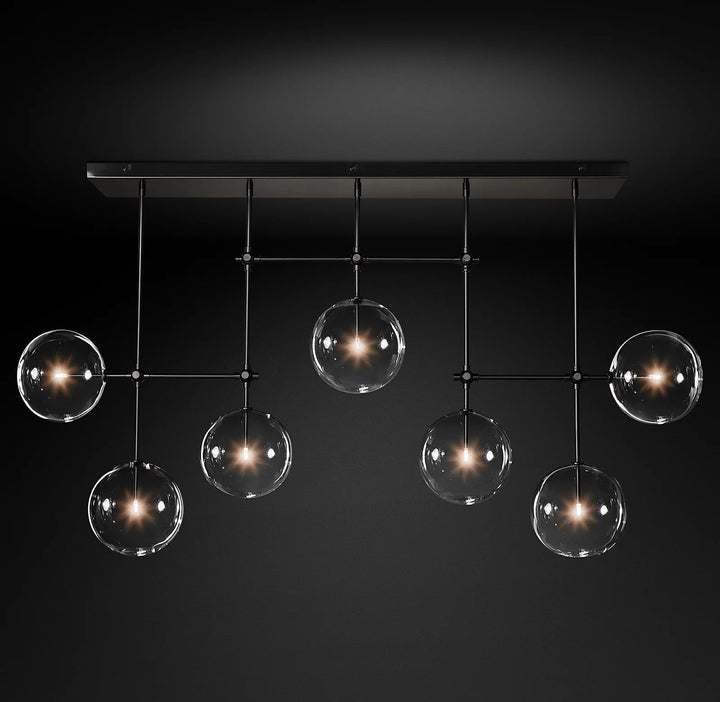 Orbit lampadario contemporaneo in vetro