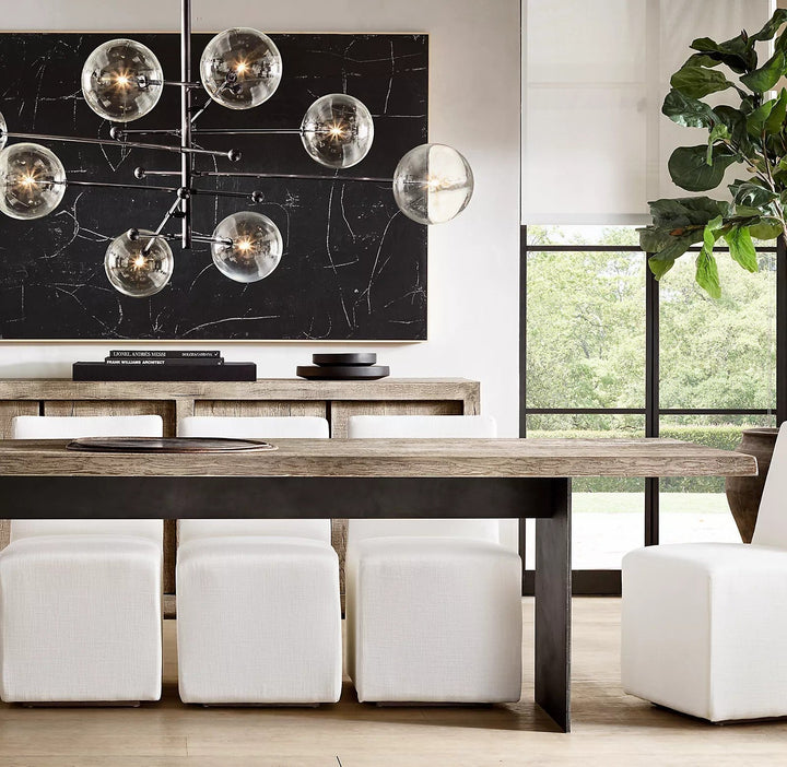 Orbit lampadario contemporaneo in vetro