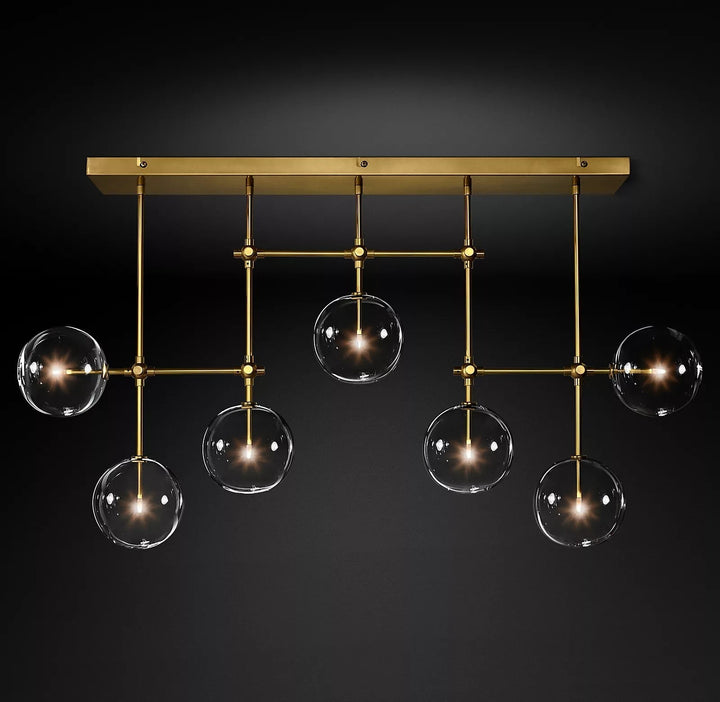 Orbit lampadario contemporaneo in vetro