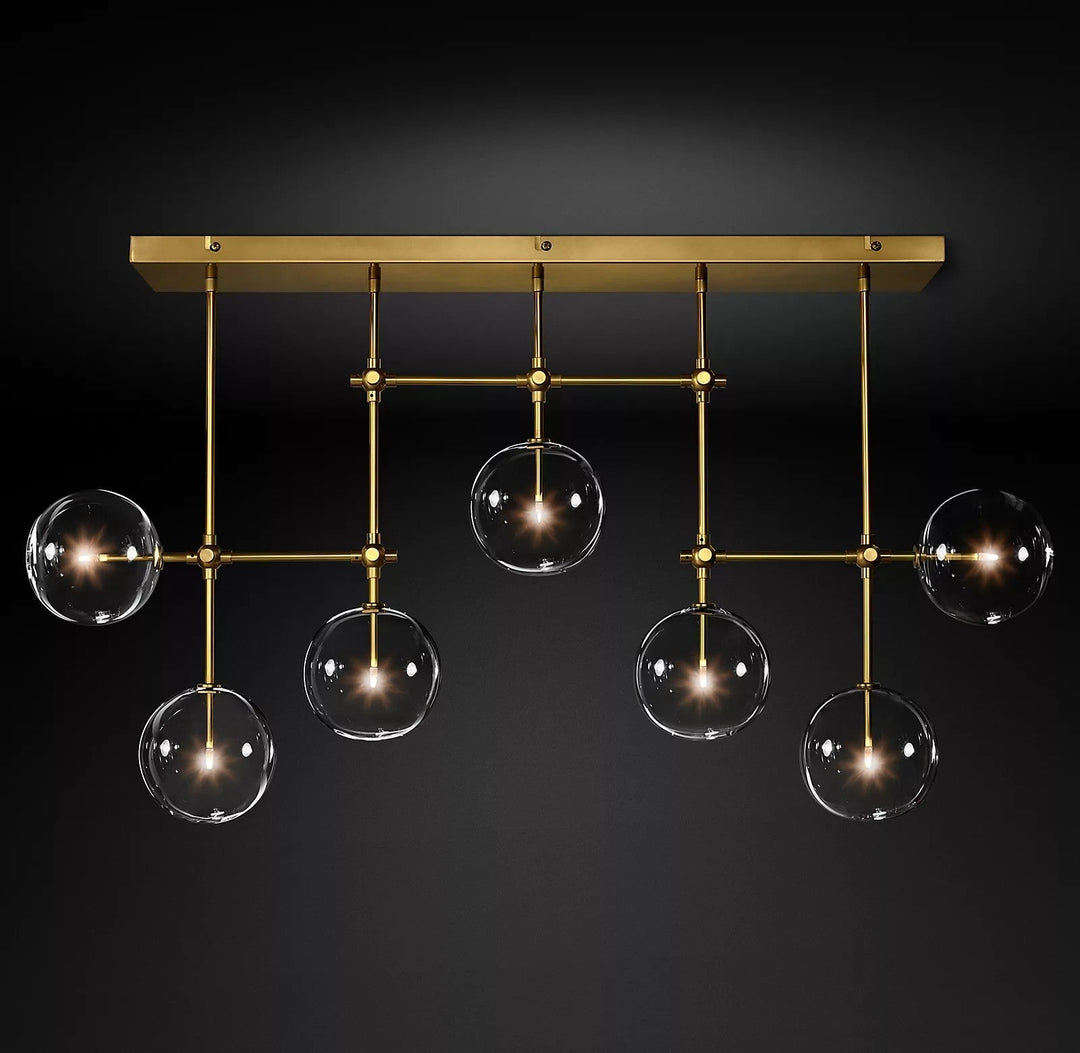 Orbit lampadario contemporaneo in vetro