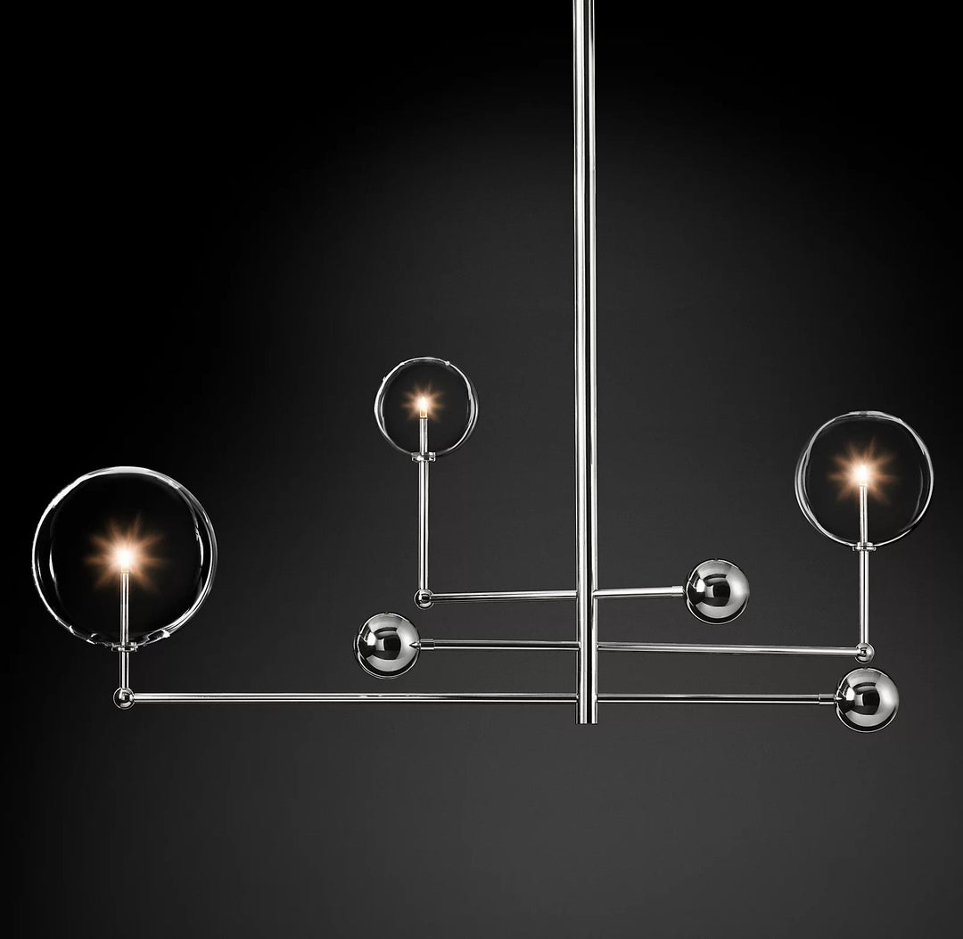 Orbit lampadario contemporaneo in vetro