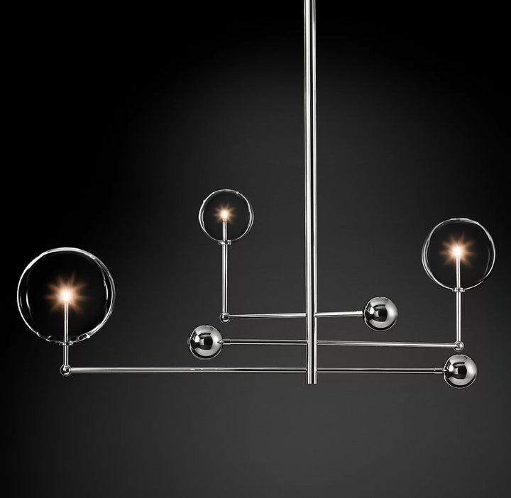 Orbit lampadario contemporaneo in vetro