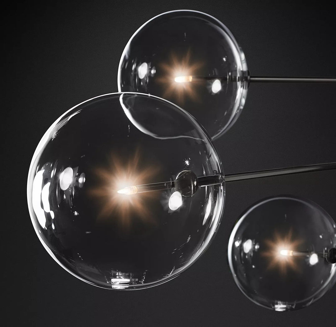 Orbit lampadario contemporaneo in vetro