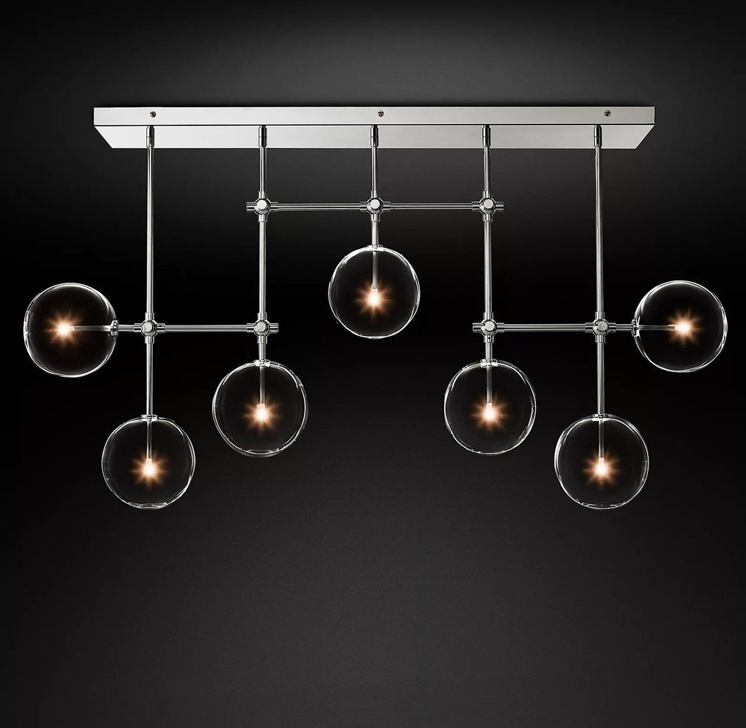Orbit lampadario contemporaneo in vetro