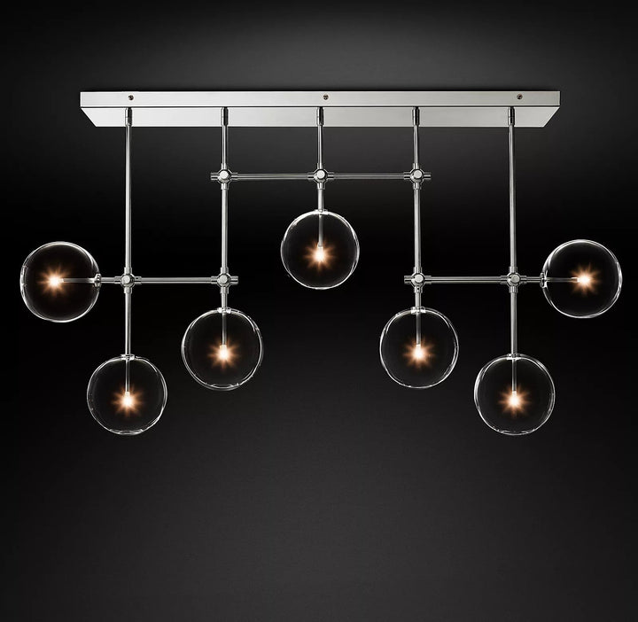 Orbit lampadario contemporaneo in vetro