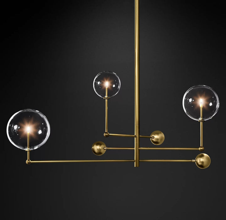 Orbit lampadario contemporaneo in vetro