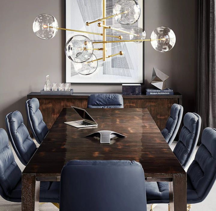 Orbit lampadario contemporaneo in vetro