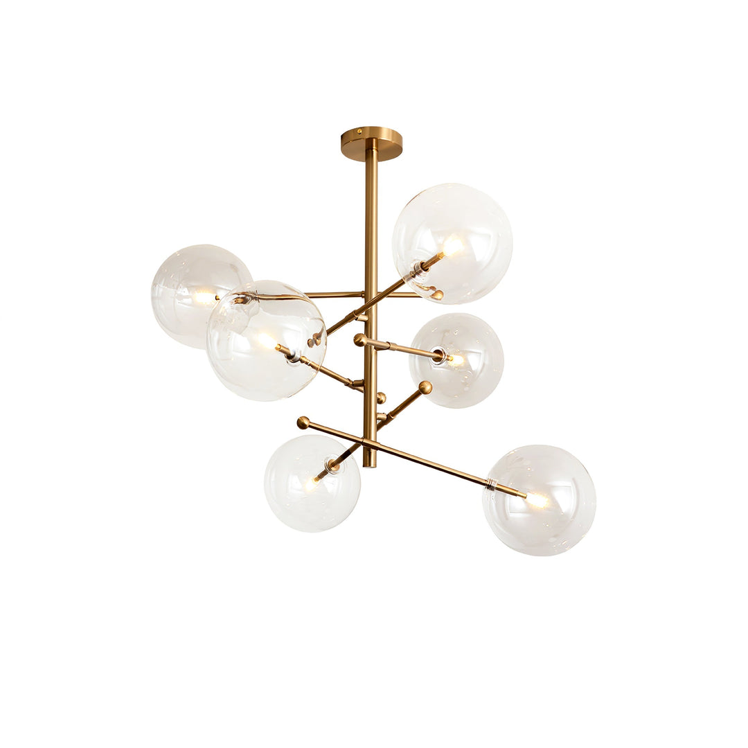 Orbit lampadario contemporaneo in vetro