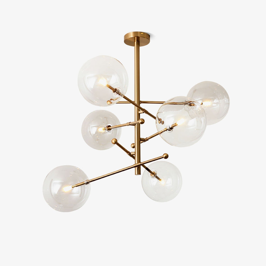 Orbit lampadario contemporaneo in vetro