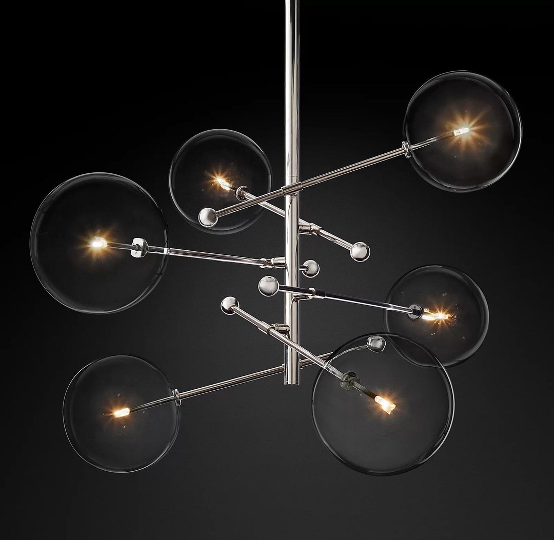 Orbit lampadario contemporaneo in vetro