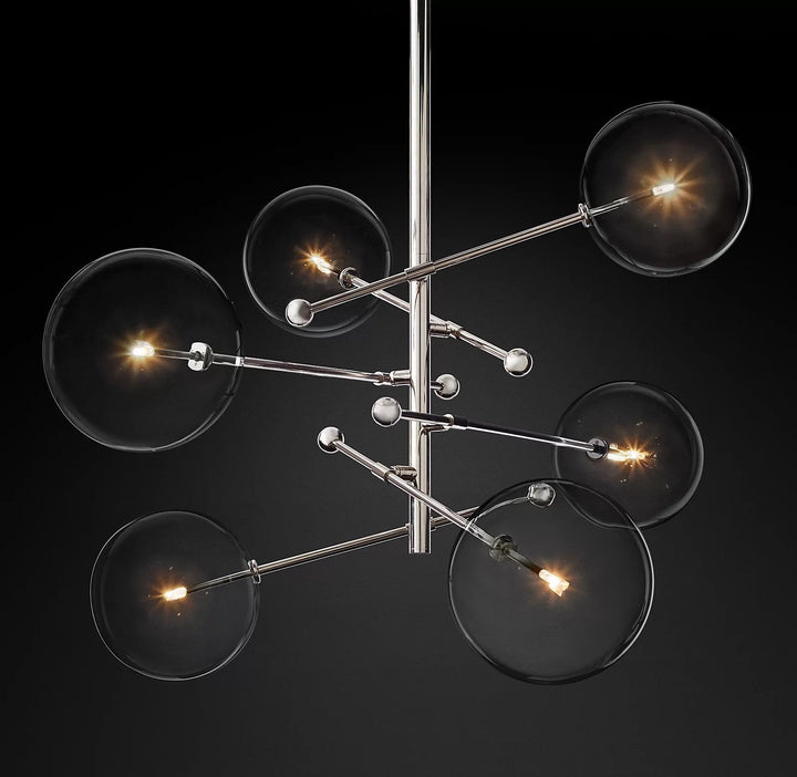 Orbit lampadario contemporaneo in vetro