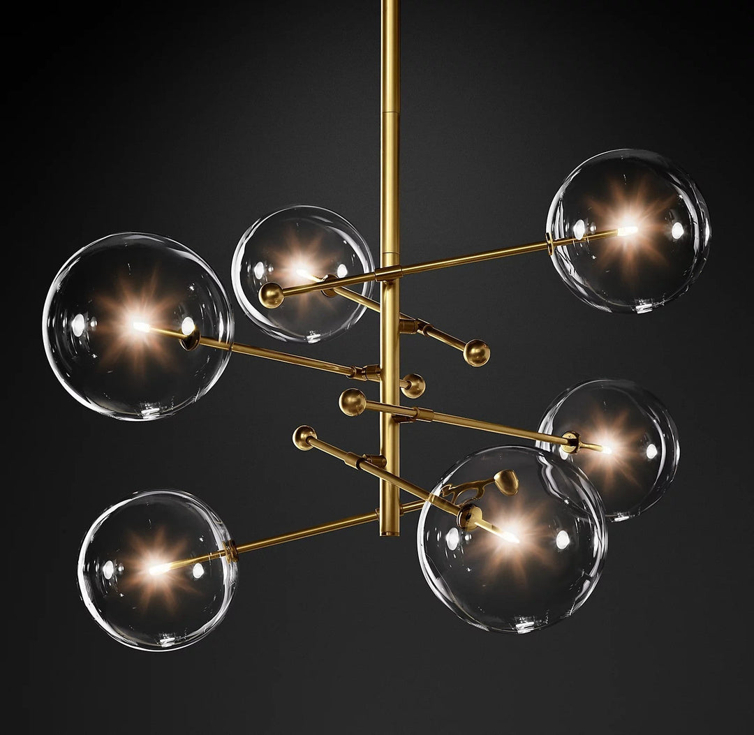 Orbit lampadario contemporaneo in vetro