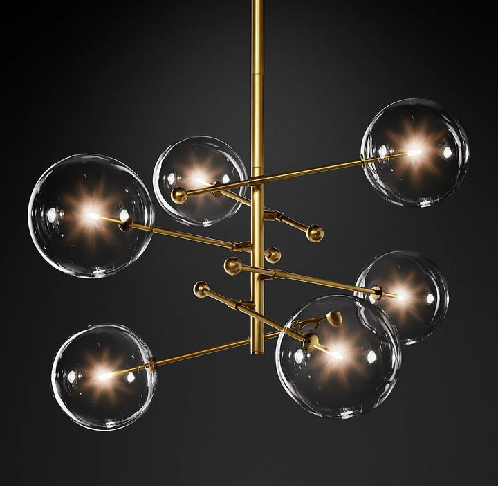 Orbit lampadario contemporaneo in vetro