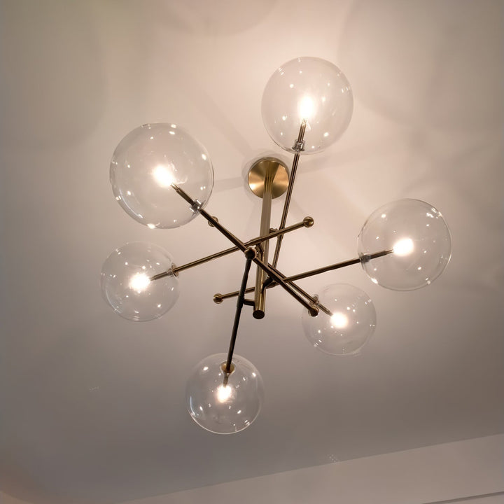 Orbit lampadario contemporaneo in vetro