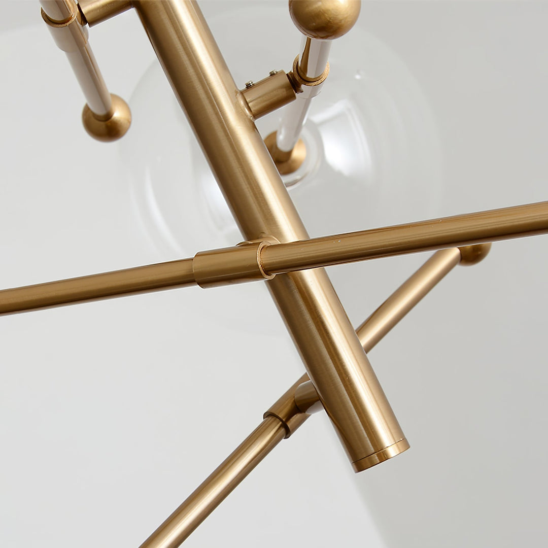 Orbit lampadario contemporaneo in vetro