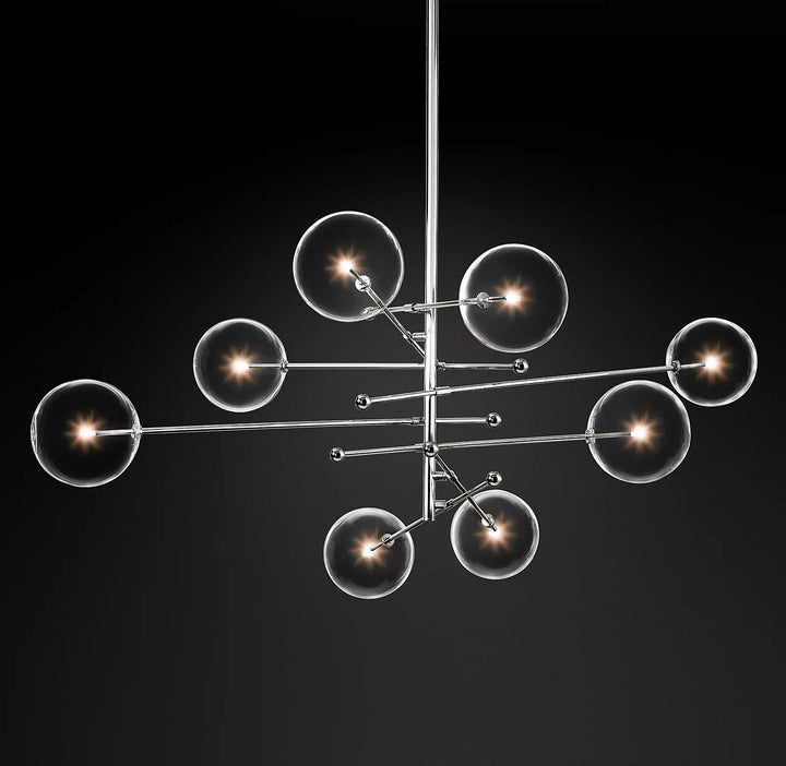 Orbit lampadario contemporaneo in vetro
