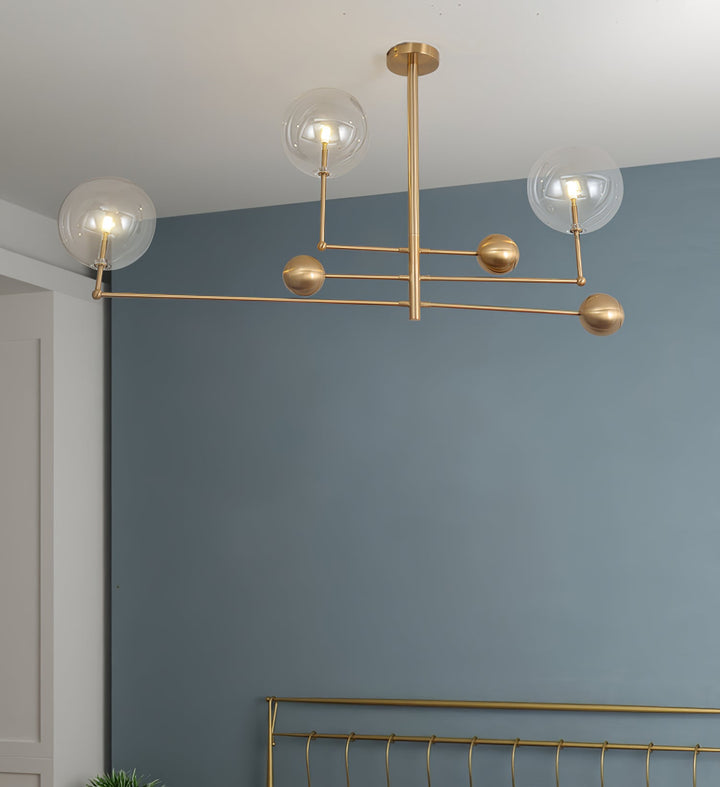 Orbit lampadario contemporaneo in vetro