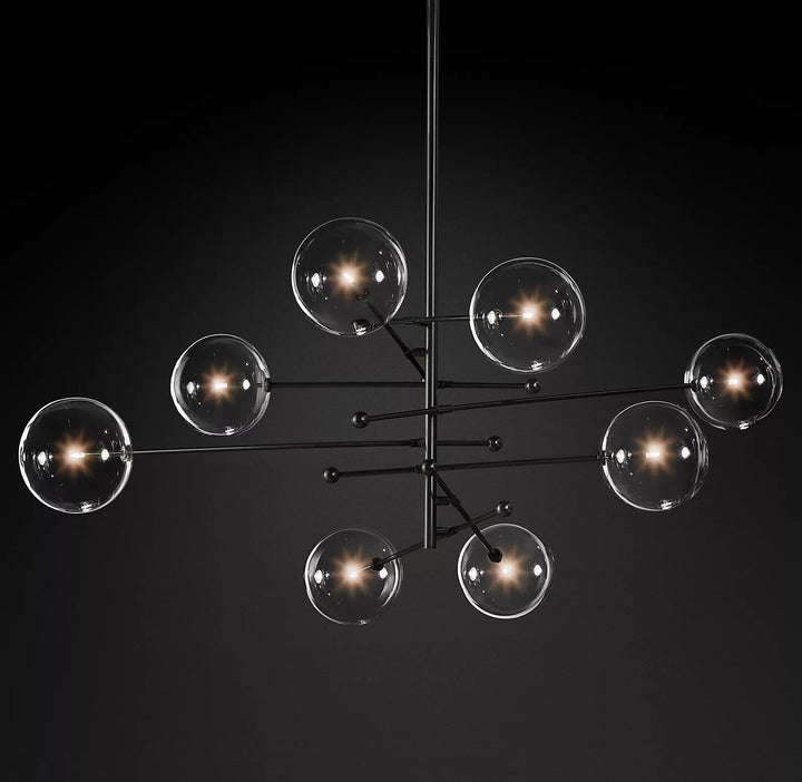 Orbit lampadario contemporaneo in vetro