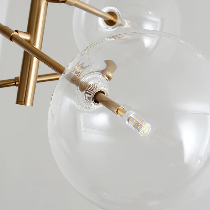 Orbit lampadario contemporaneo in vetro