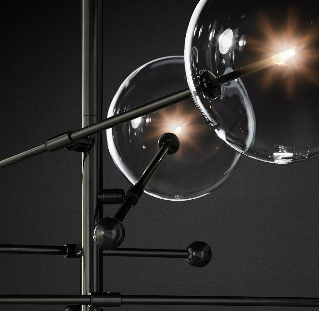 Orbit lampadario contemporaneo in vetro
