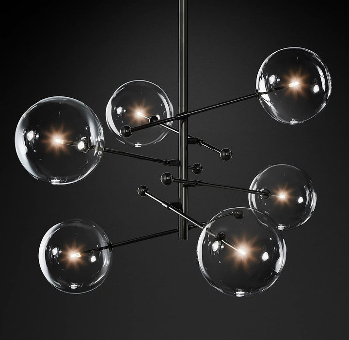 Orbit lampadario contemporaneo in vetro
