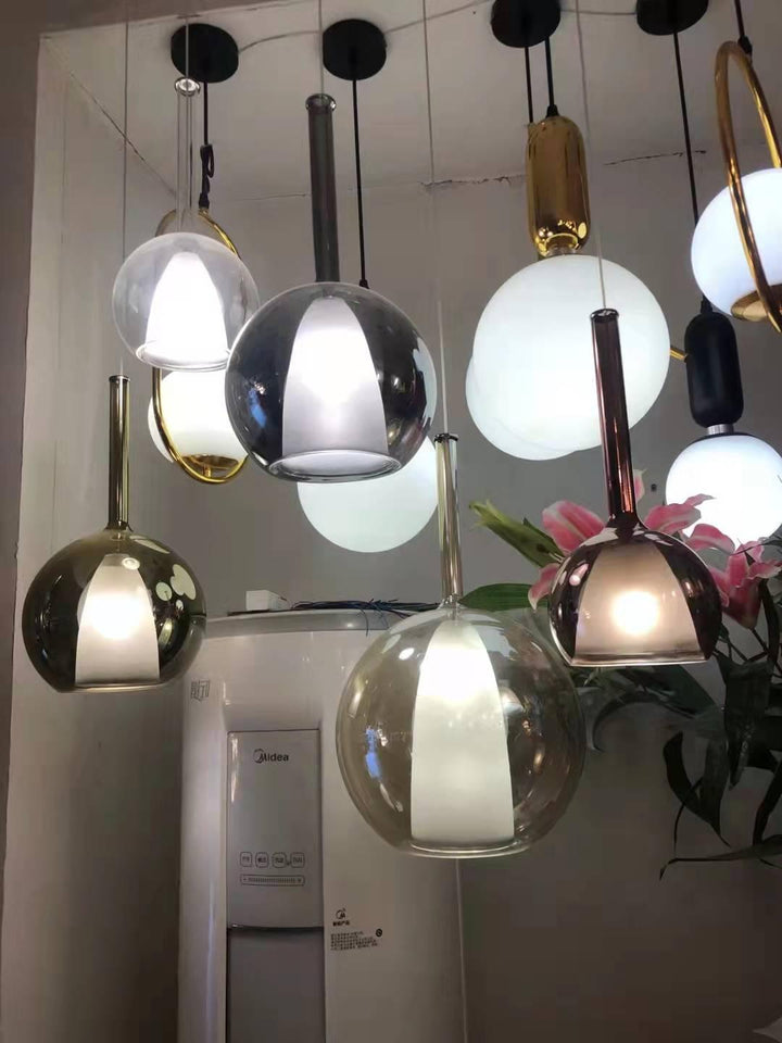 Lioranira lampada a sospensione vetro Fumato Tondo