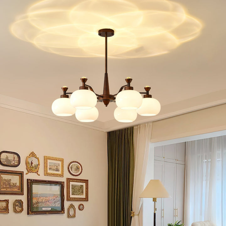 Rivaliel lampadario a sfera con spot