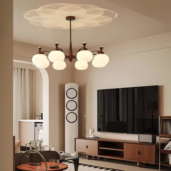 Rivaliel lampadario a sfera con spot