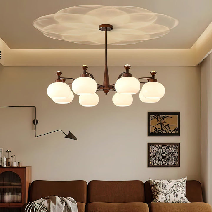 Rivaliel lampadario a sfera con spot